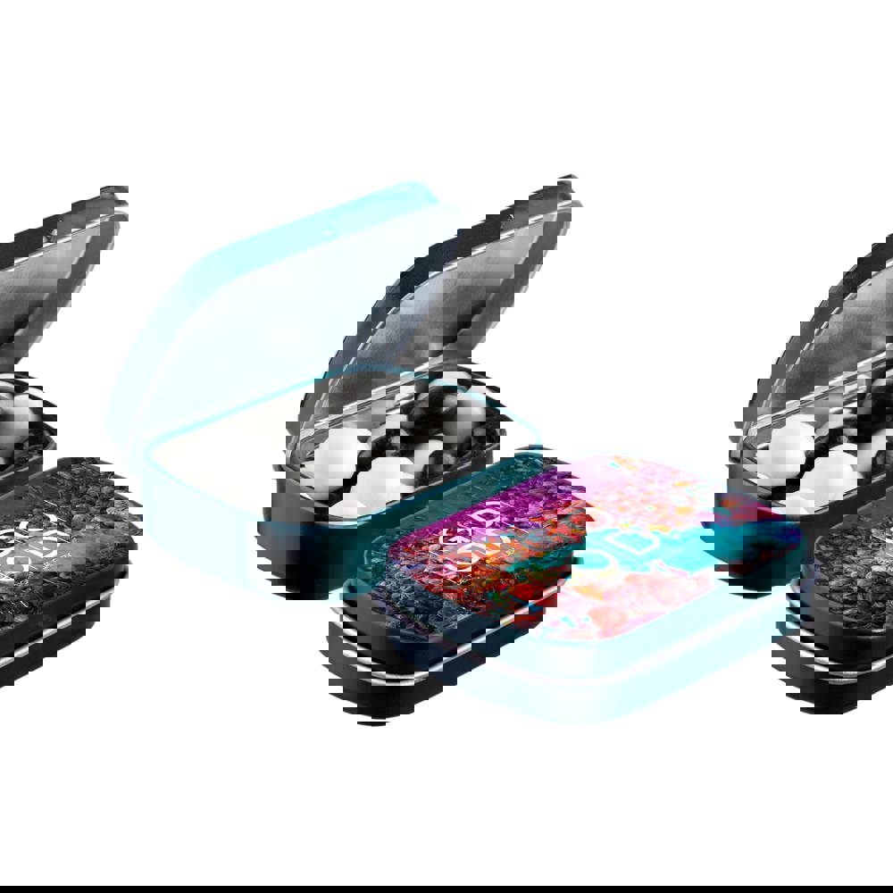 Mini scharnierblikje met snoep - donkergroen