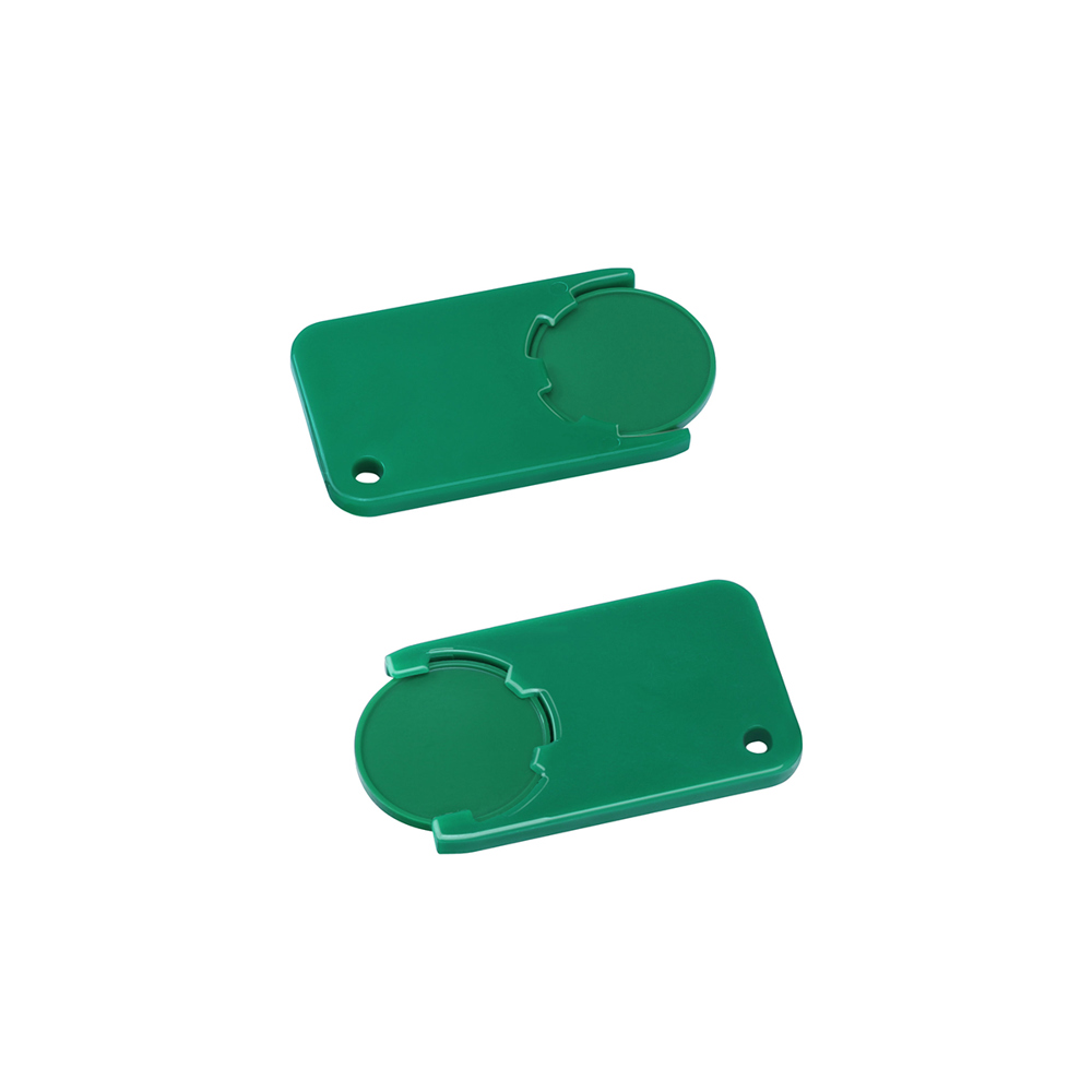 Chiphouder met winkelwagenmuntje 1€ "Beta" - groen/groen