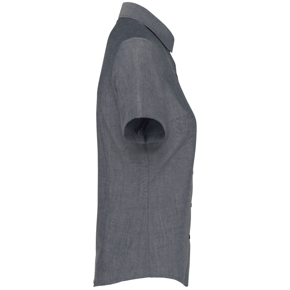 K536C - Dames Oxford blouse korte mouwen