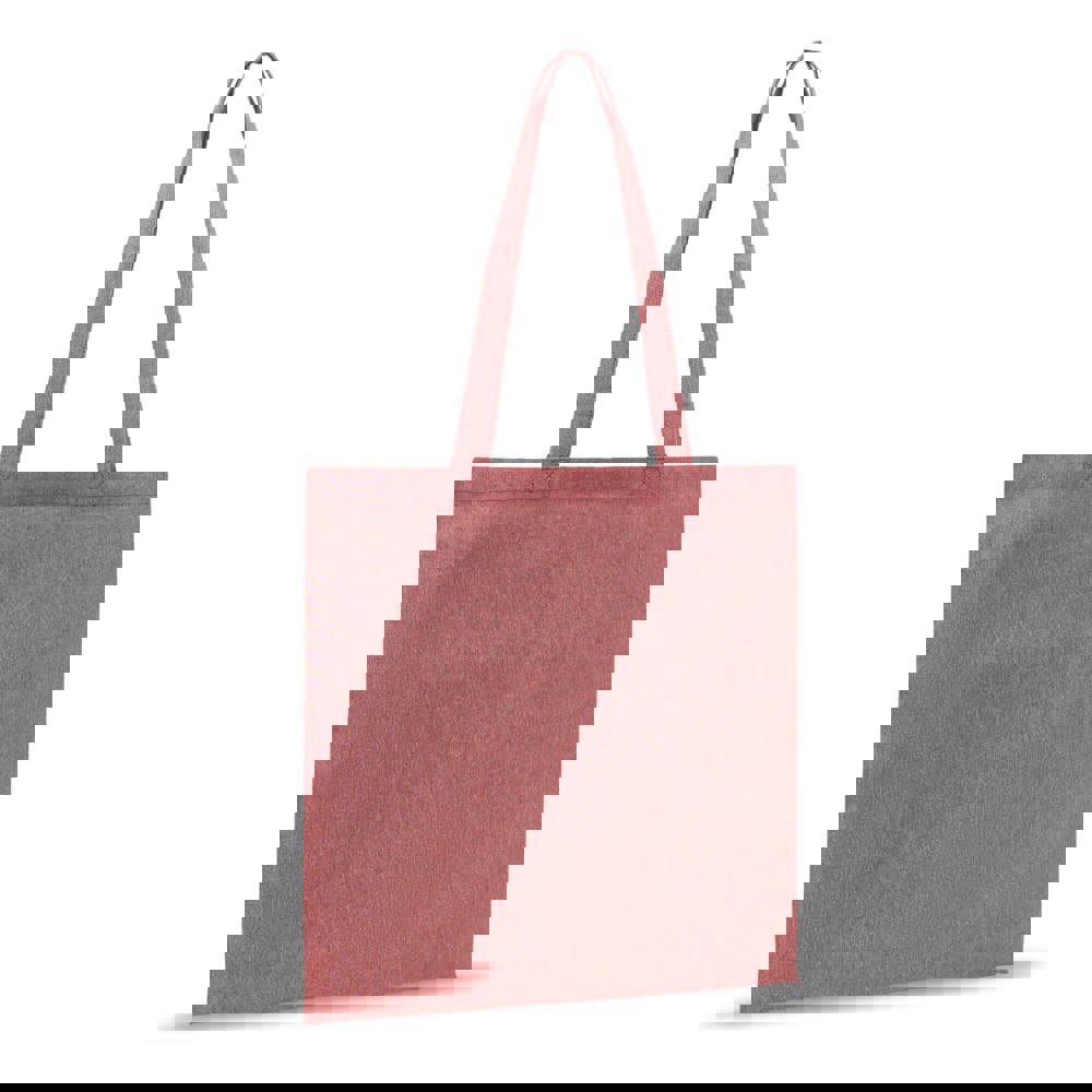 Schoudertas gerecycled katoen 140g/m² 38x42cm - rood