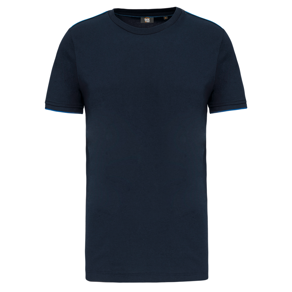 WK3020 - T-shirt Day To Day korte mouwen - Navy / Light Royal Blue