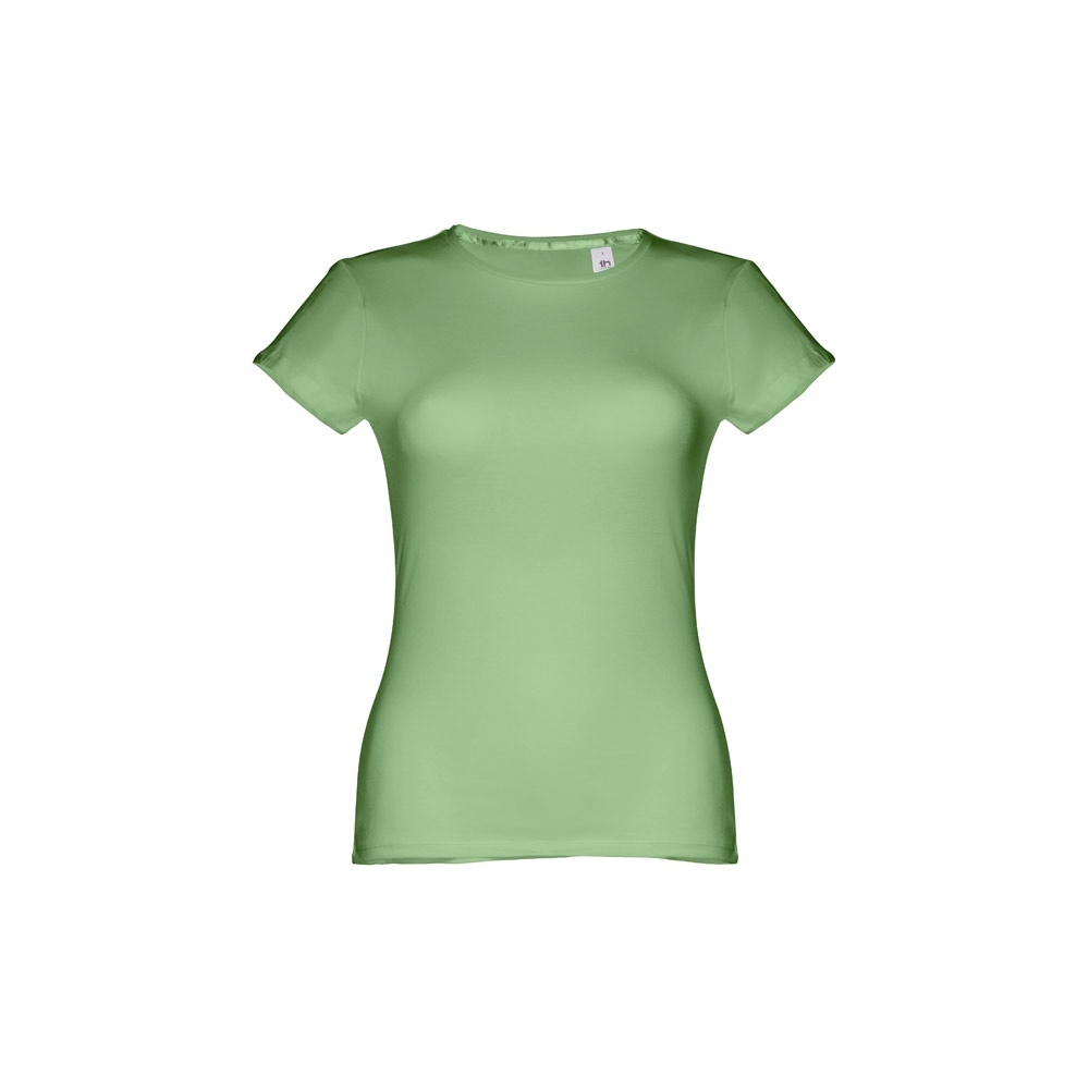 THC SOFIA. Katoenen dames-T-shirt met riem - Groene Jade