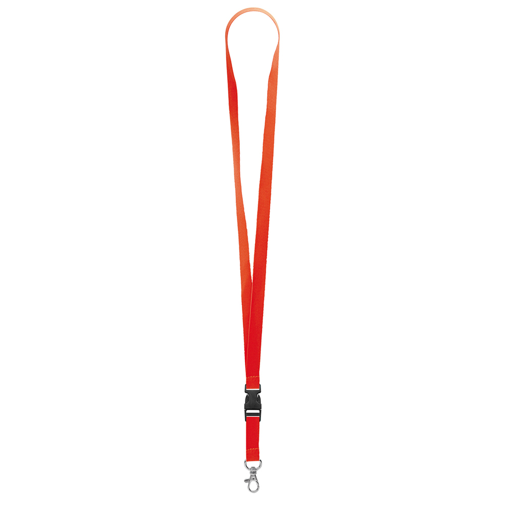 Keycord "standaard", breedte 15 mm - signaalrood