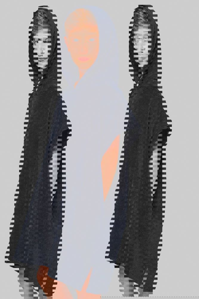 PA582X - Kinderponcho met capuchon van badstof