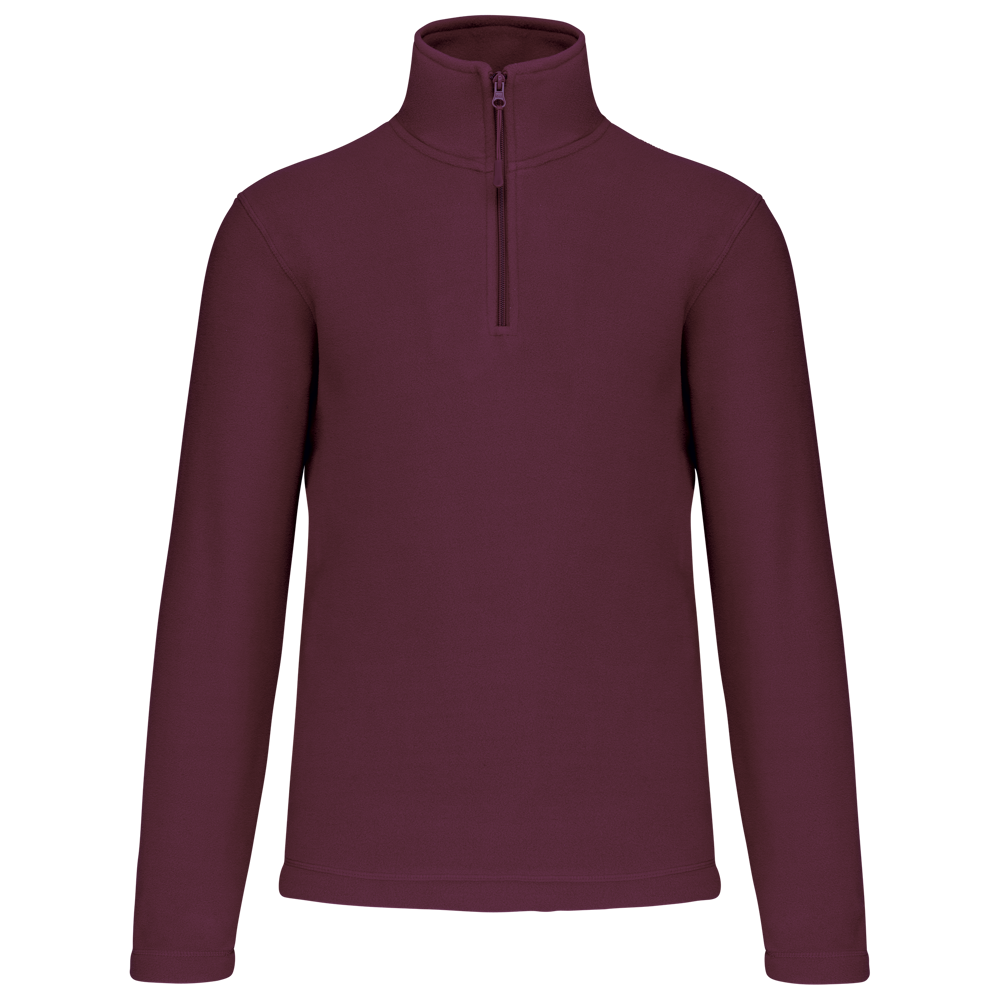 - Enzo - Fleece met ritskraag - Wine