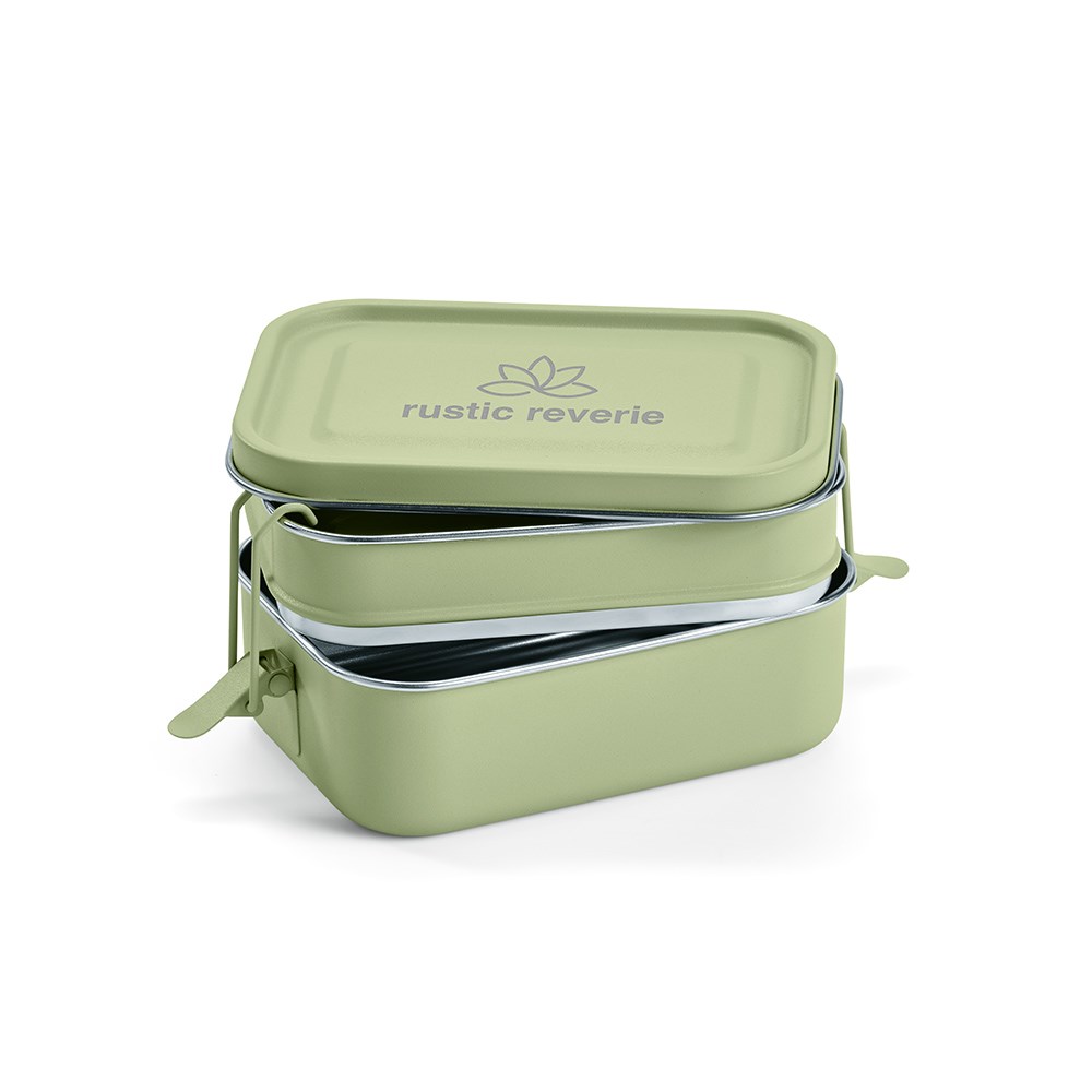 Tintoretto Lunchbox Gerecycled Roestvrij Staal 1240 ml - Heide groen