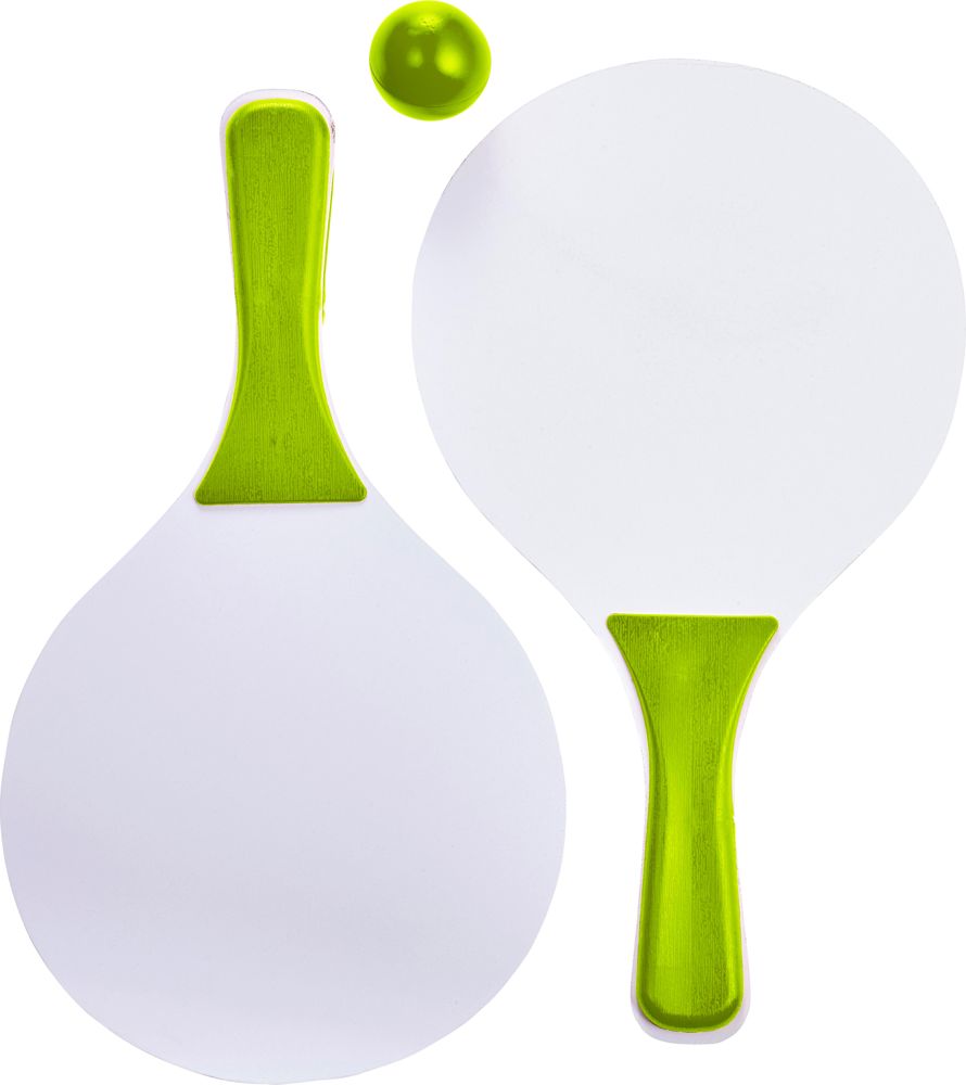Houten strand tennisset Eliza - Lime