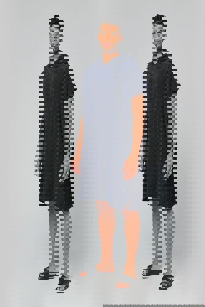 PA581 - Uniseks poncho met capuchon van badstof