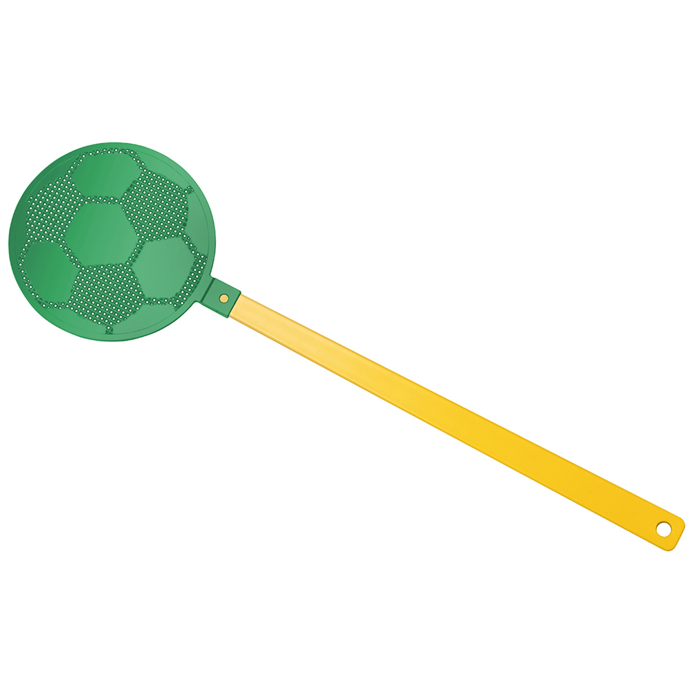 Vliegenmepper "voetbal" - geel/groen
