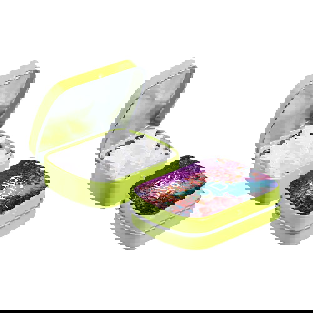 Mini scharnierblikje met vorm pepermunt - Lime