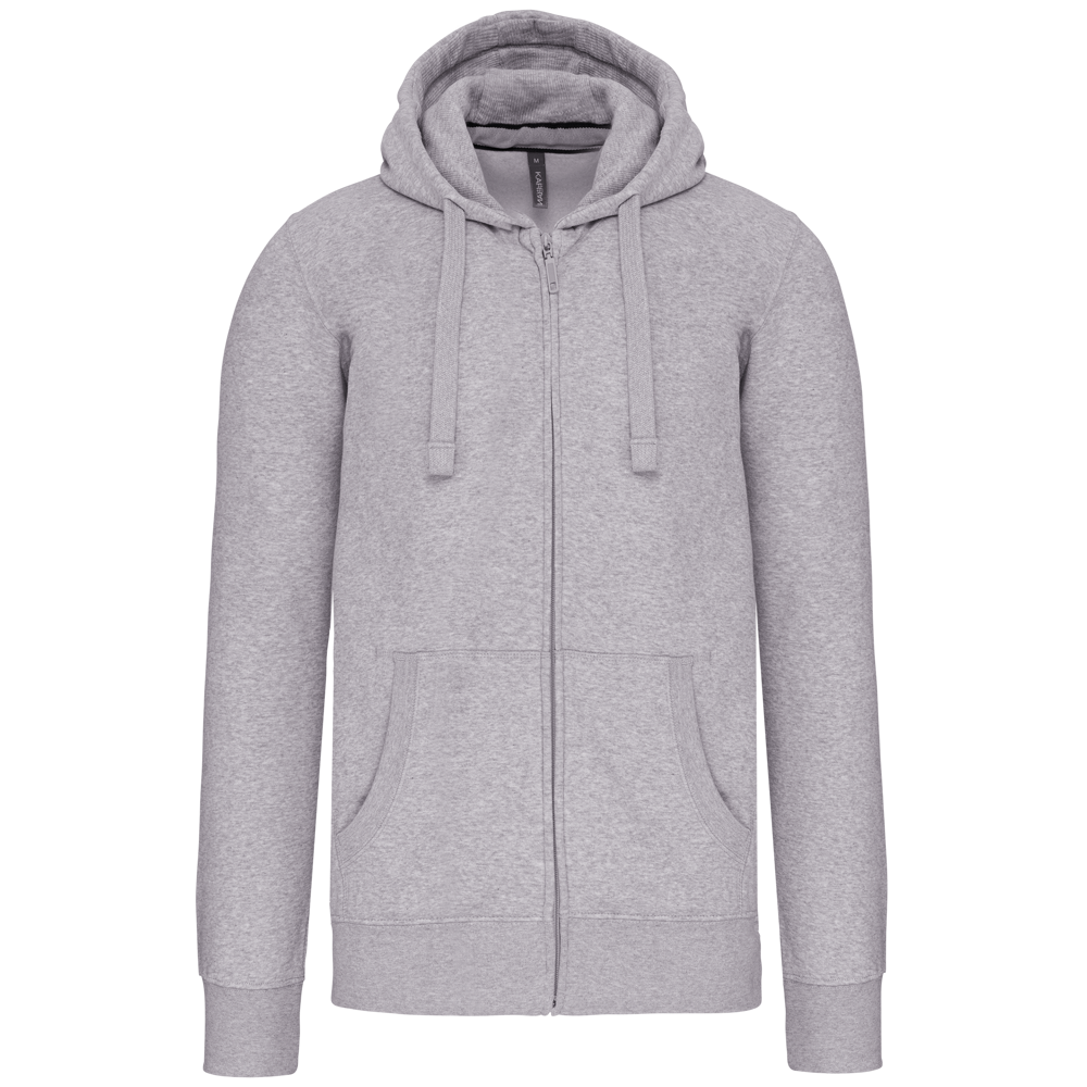- Hooded Sweater Met Rits - Oxford Grey