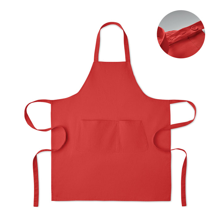 GAMMA - Schort biologisch katoen 240g - Rood