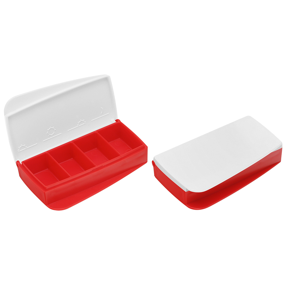 Pillendoosje "Alpha" - wit/rood