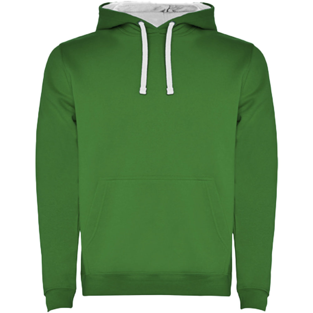 Urban hoodie voor heren - Kellygroen, Wit