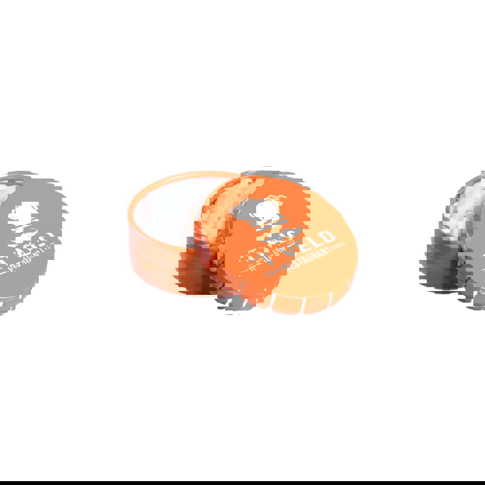 Super mini clic-clac blikje gevuld met pepermunt