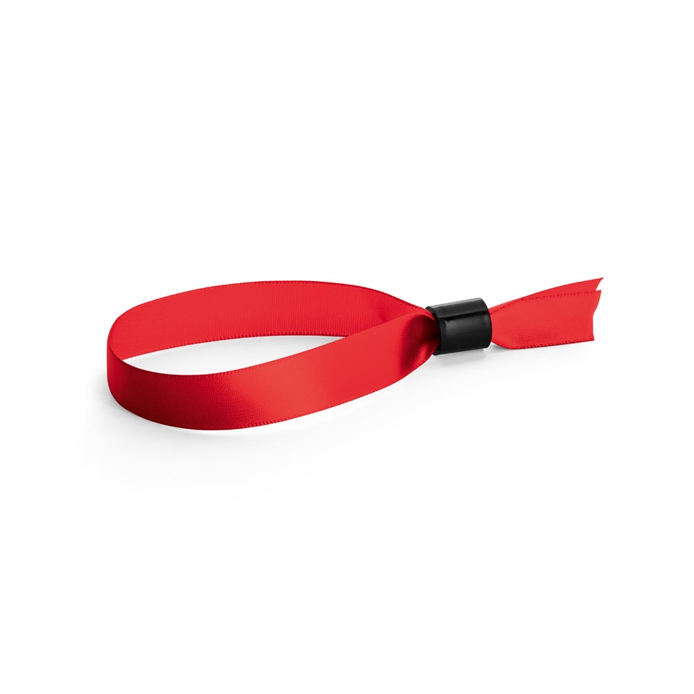 SECCUR. Sabotagebestendige satijnen armband - Rood