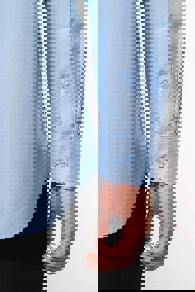 K541C - Heren poplin overhemd lange mouwen