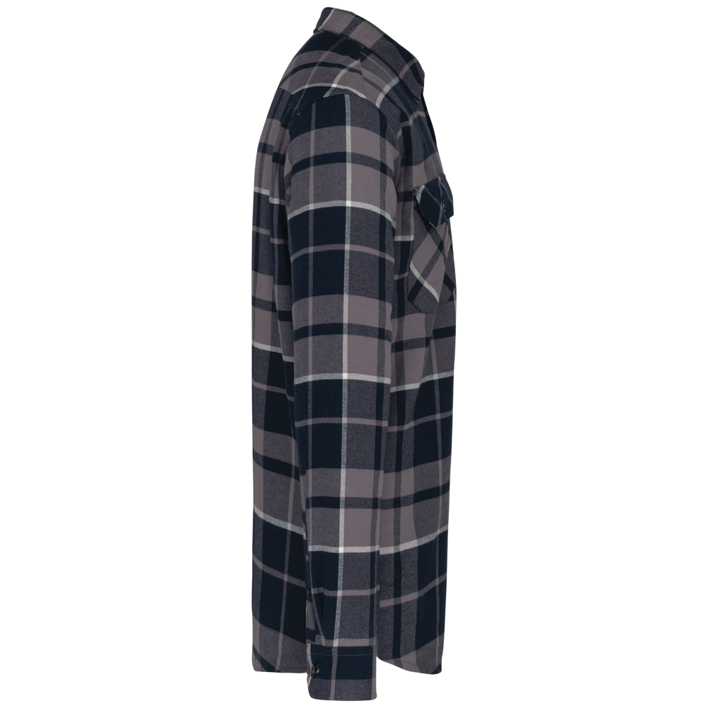 K579 - Geruit overshirt met sherpavoering