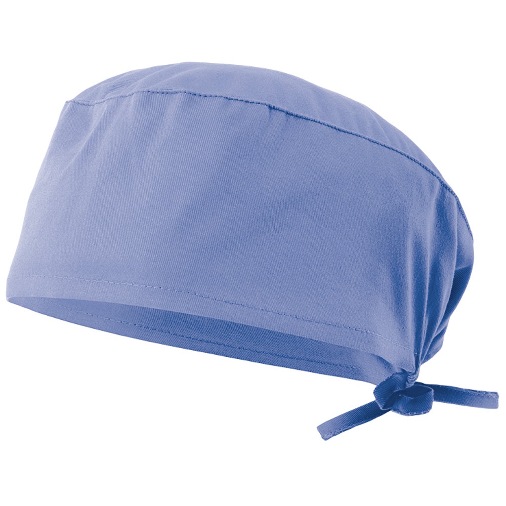 VL ENLIL. Sanitaire keperstof muts (190g/m²), van katoen (35%) en polyester (65%) - pastel blauw