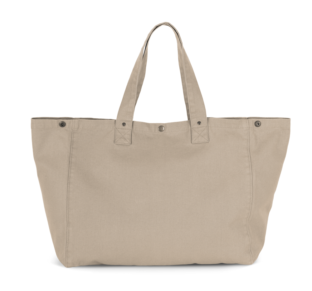 KI3208 - Shopper van verwassen katoen - Washed Natural