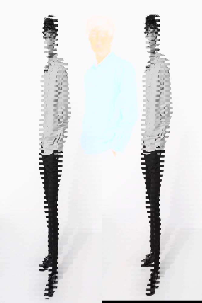 K541C - Heren poplin overhemd lange mouwen