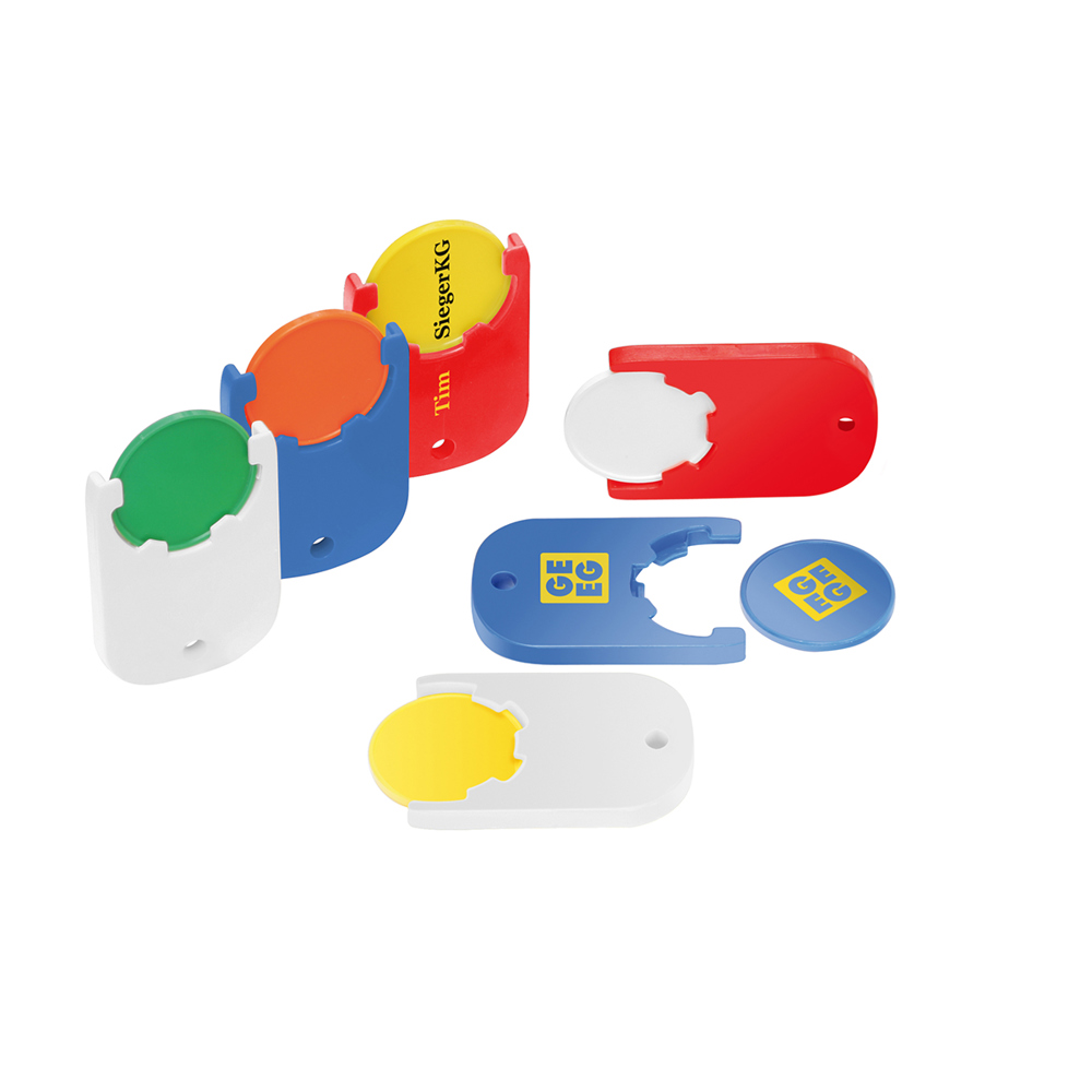 Chiphouder met winkelwagenmuntje 1€ "Gamma"