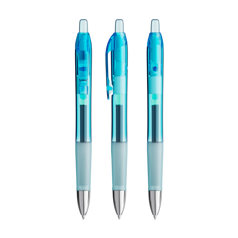 BIC® Intensity® Gel Clic - Clear Blue - Blue Ink