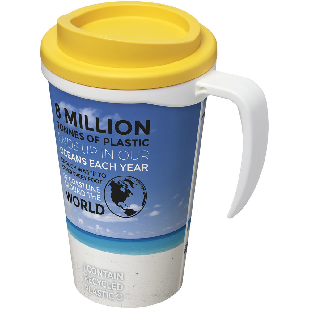 Brite Americano® grande 350 ml geïsoleerde beker - Wit, Geel