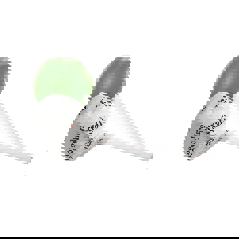 Ronde lolly - wit/groen