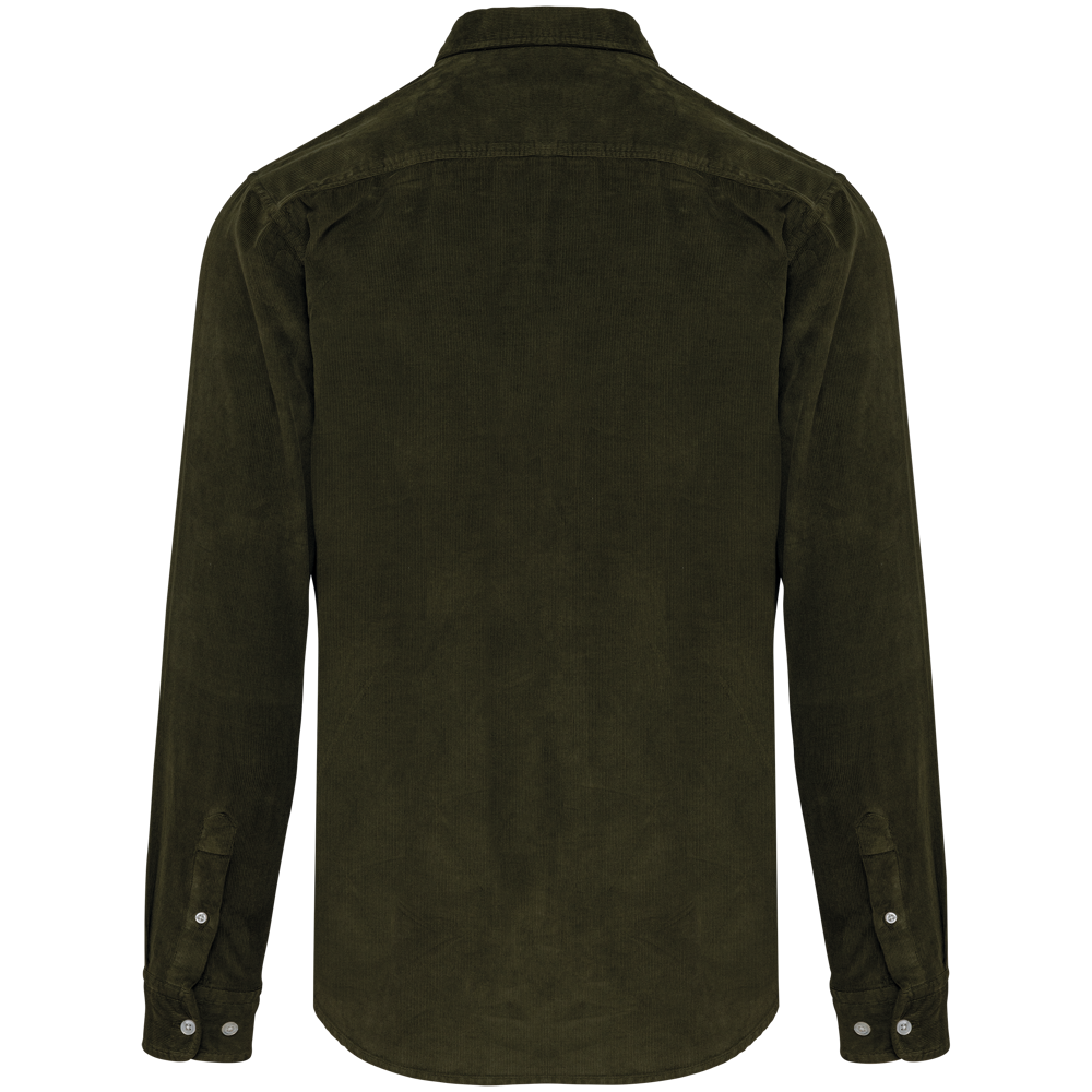 K599 - Heren overhemd met lange mouwen in ribfluweel