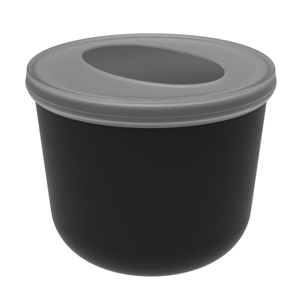 Lunchpot "ToGo", 650 ml - zwart/Transparant