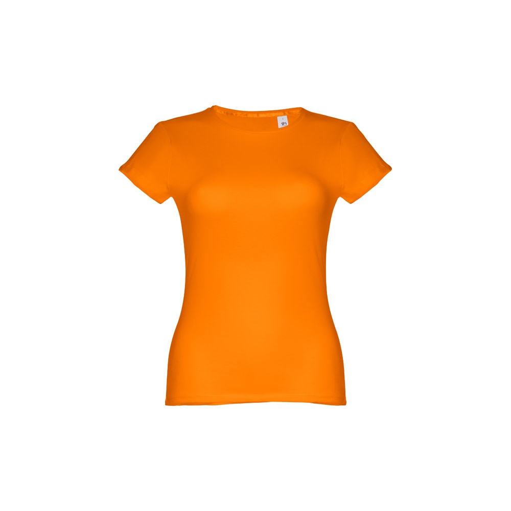 THC SOFIA. Katoenen dames-T-shirt met riem - Oranje