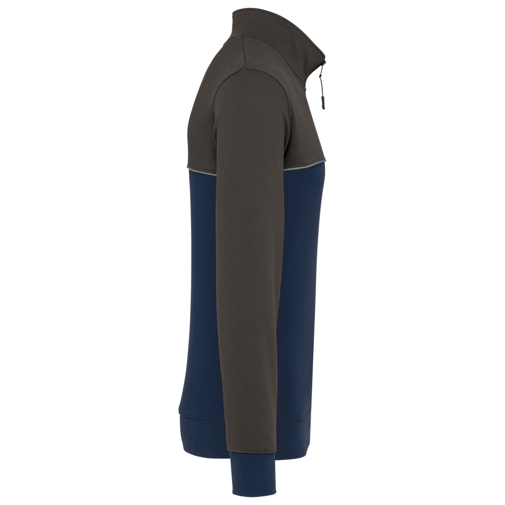 WK404 - Ecologische uniseks sweater met ritskraag