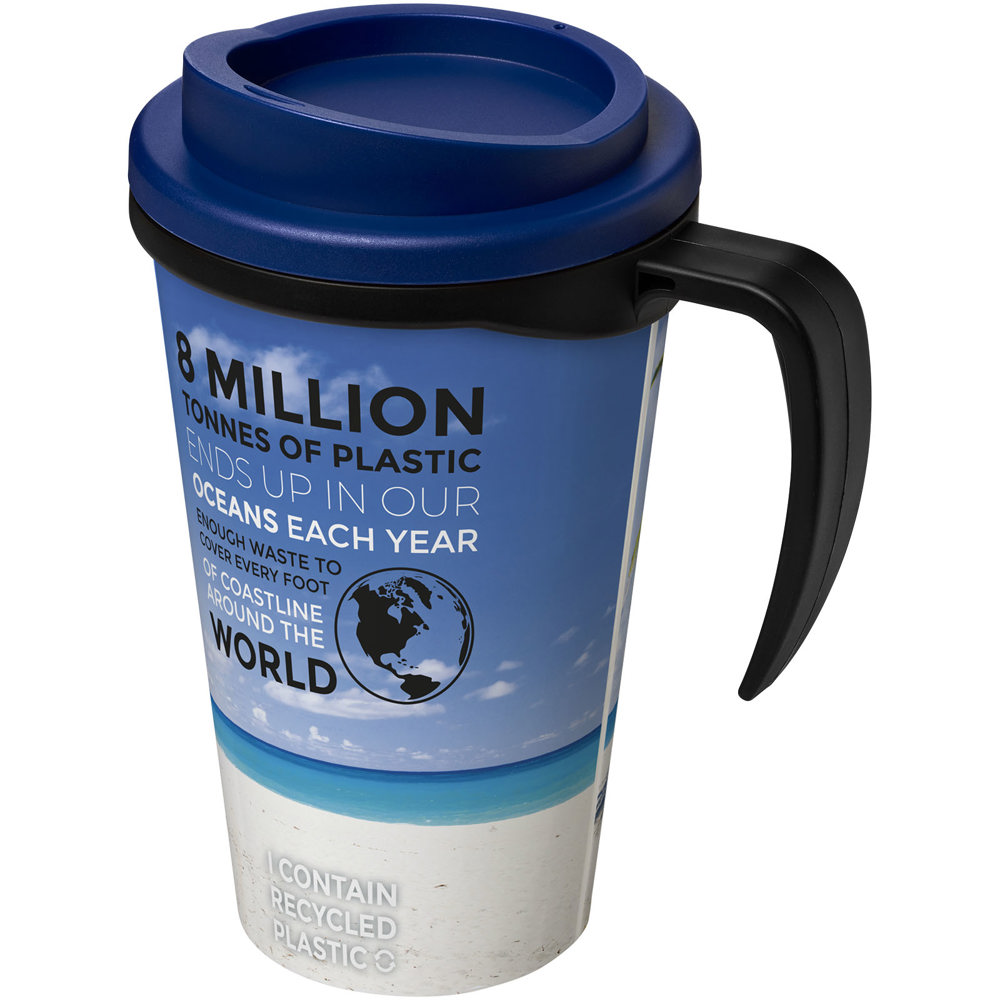 Brite Americano® grande 350 ml geïsoleerde beker - Zwart, Blauw