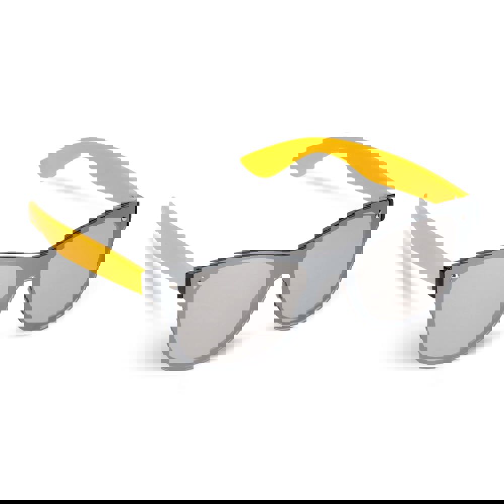 Justin R-PC zonnebril met spiegel uni-lens UV400 - Geel