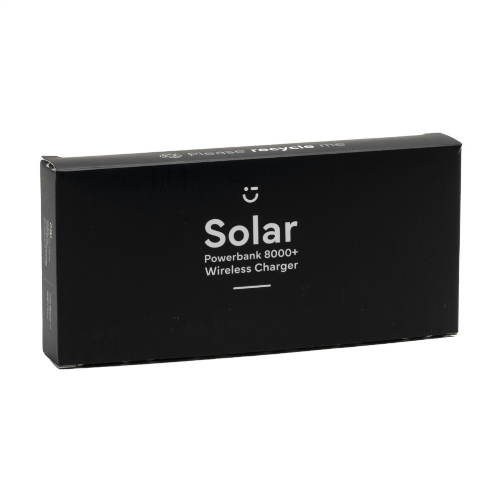 Solar Powerbank 8000+ Wireless Charger externe oplader