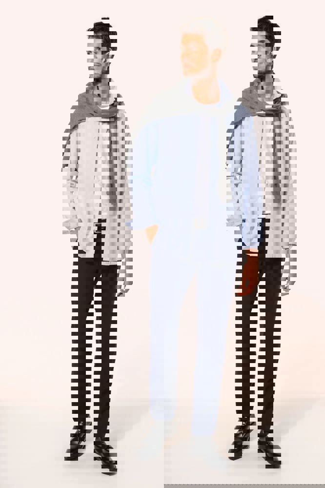 PK504 - Popeline Herenoverhemd met lange mouwen