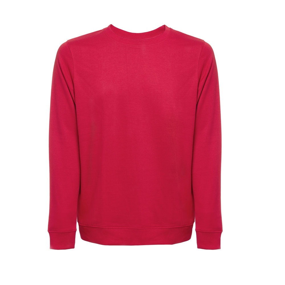 THC COLOMBO. Sweatshirt (unisex) in Italiaanse badstof zonder sluiting - rood