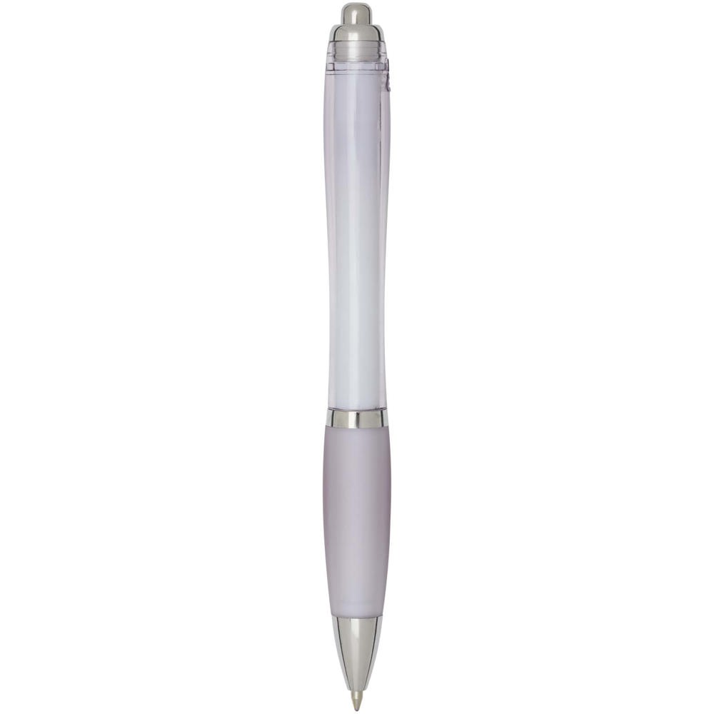 Nash RCS balpen van gerecycled plastic met gekleurde behuizing en grip (zwarte inkt)