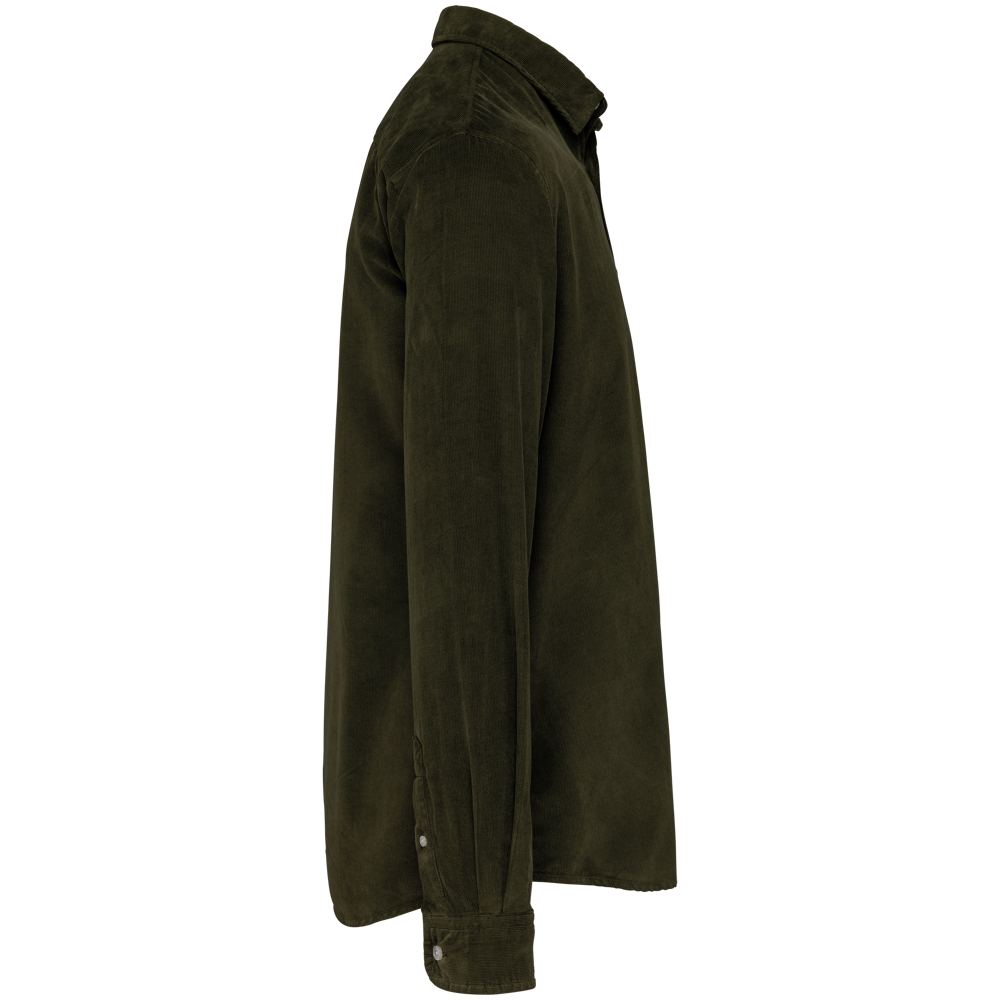 K599 - Heren overhemd met lange mouwen in ribfluweel