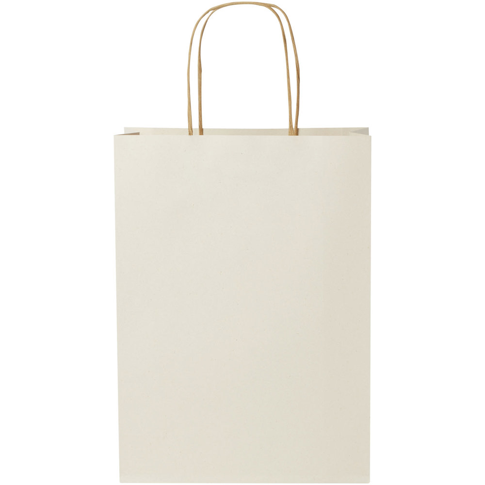 Papieren tas 150 g/m2 gemaakt van landbouwafval met gedraaide handgrepen - 24 x 9 x 32 cm