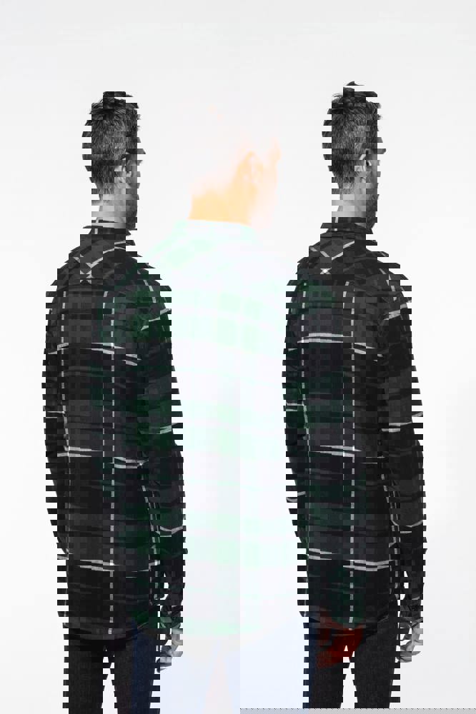 K579 - Geruit overshirt met sherpavoering