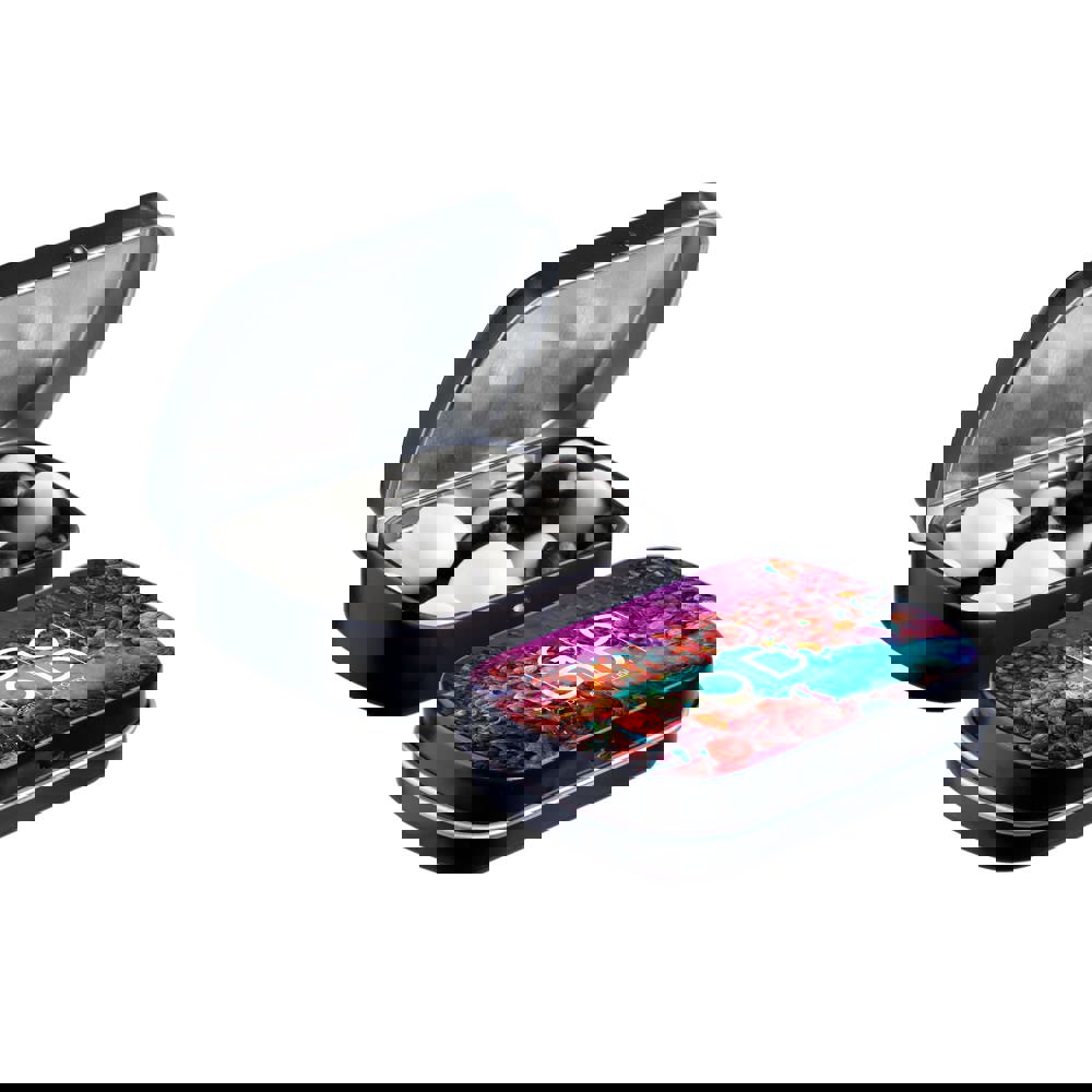 Mini scharnierblikje met snoep - Zwart