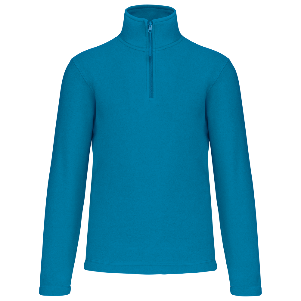 - Enzo - Fleece met ritskraag - Tropical Blue
