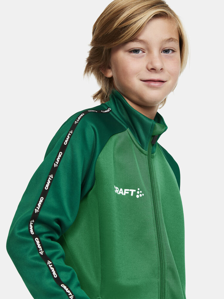 Craft - Squad 2.0 Full Zip Jr Team Green-Ivy 122/128