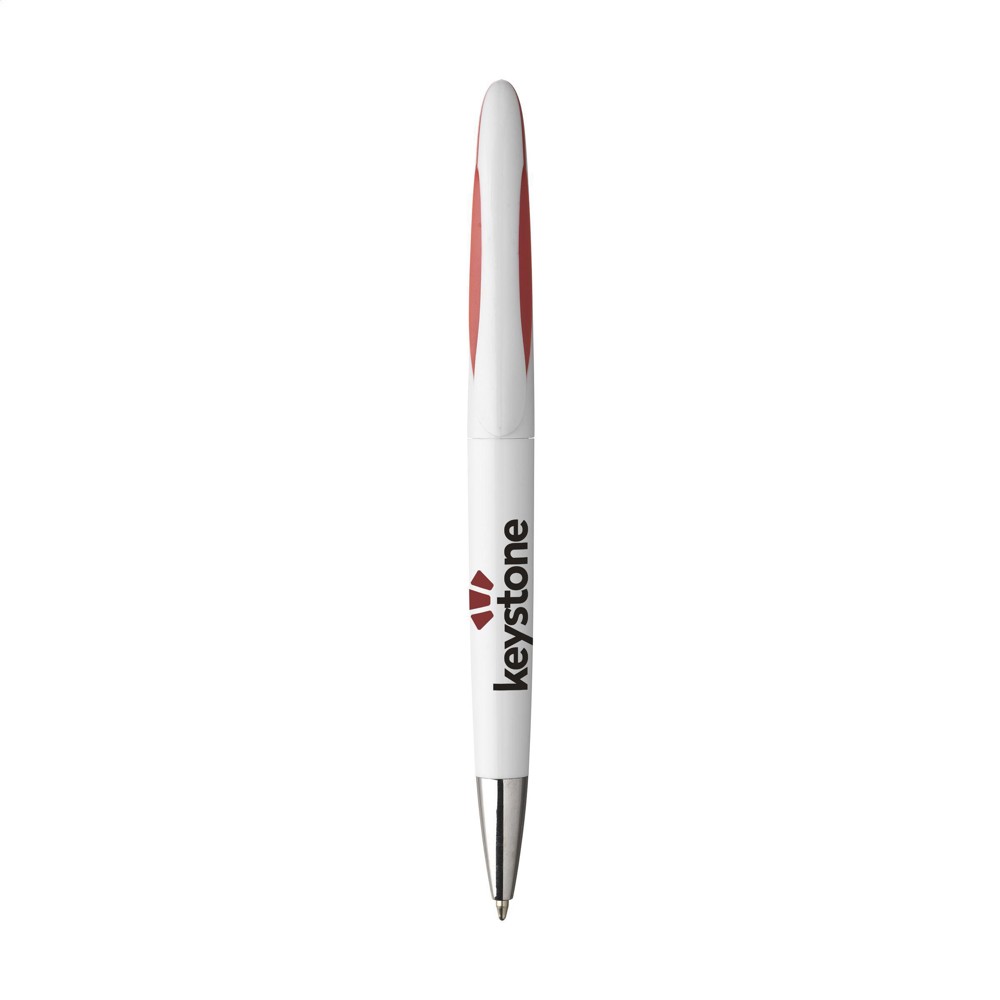 Lunar GRS Recycled Pen - wit/rood (± PMS 1805 C)