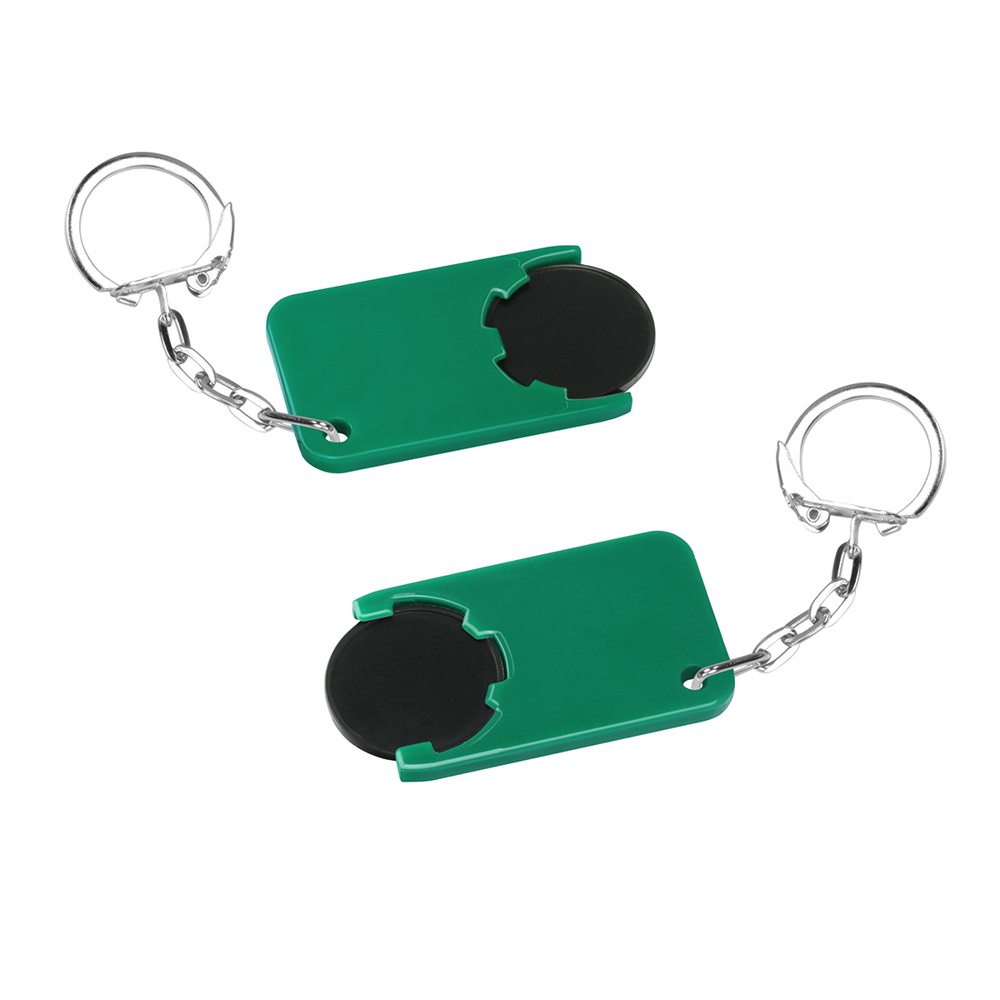 Chiphouder met winkelwagenmuntje 1€ "Beta" - zwart/groen