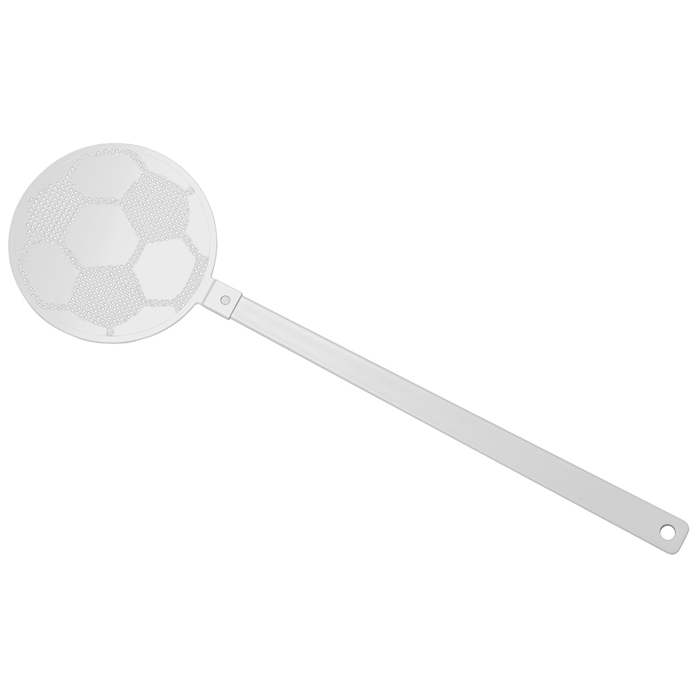 Vliegenmepper "voetbal" - wit/wit