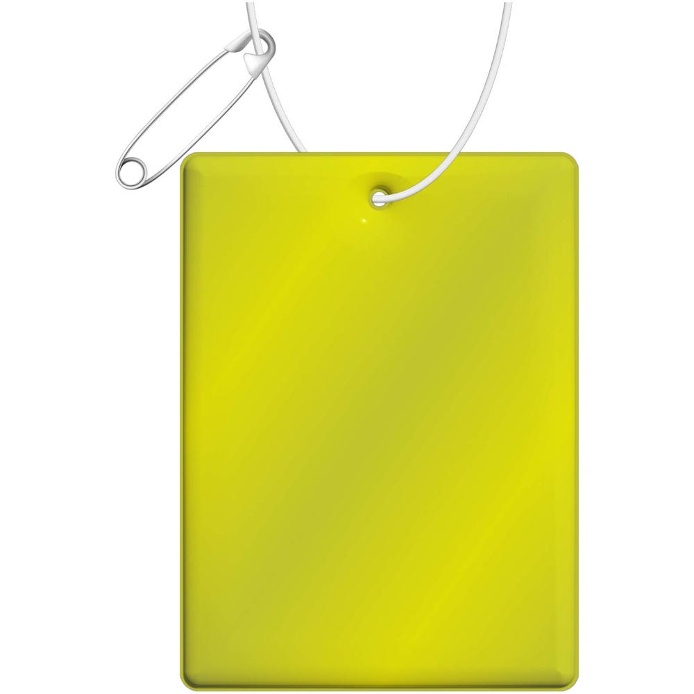 RFX™ H-12 rechthoekige lichtgewicht reflecterende PVC hanger, groot - Neon geel