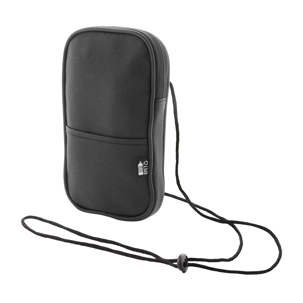 FestiFon - RPET crossbody mobiele tas - Zwart